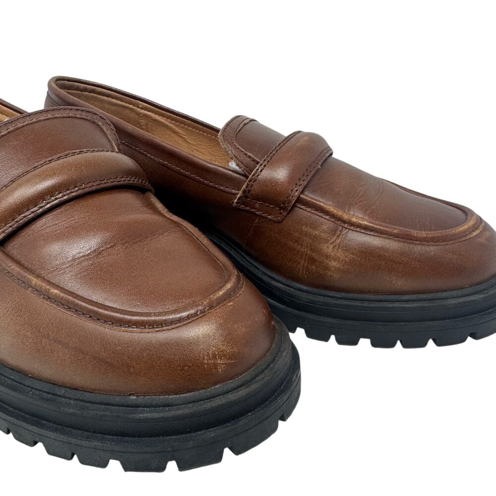 Madewell The Bradley Women's Chunky Brown Lugsole Loafer Size 8.5 - Picture 9 of 11